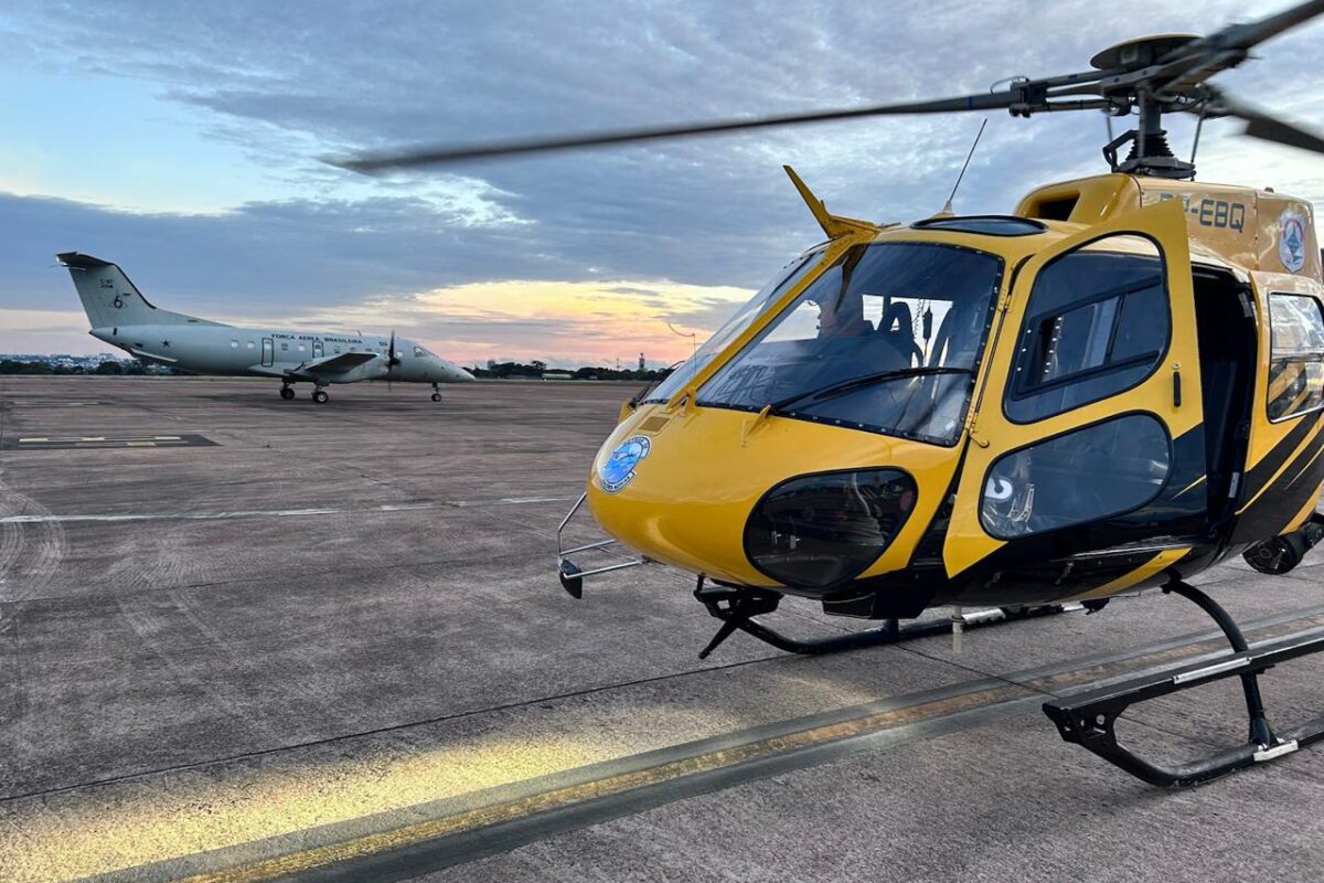 Coração vindo de Rio Verde chega ao ICTDF pelo helicóptero do Detran-DF