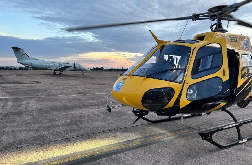 Coração vindo de Rio Verde chega ao ICTDF pelo helicóptero do Detran-DF