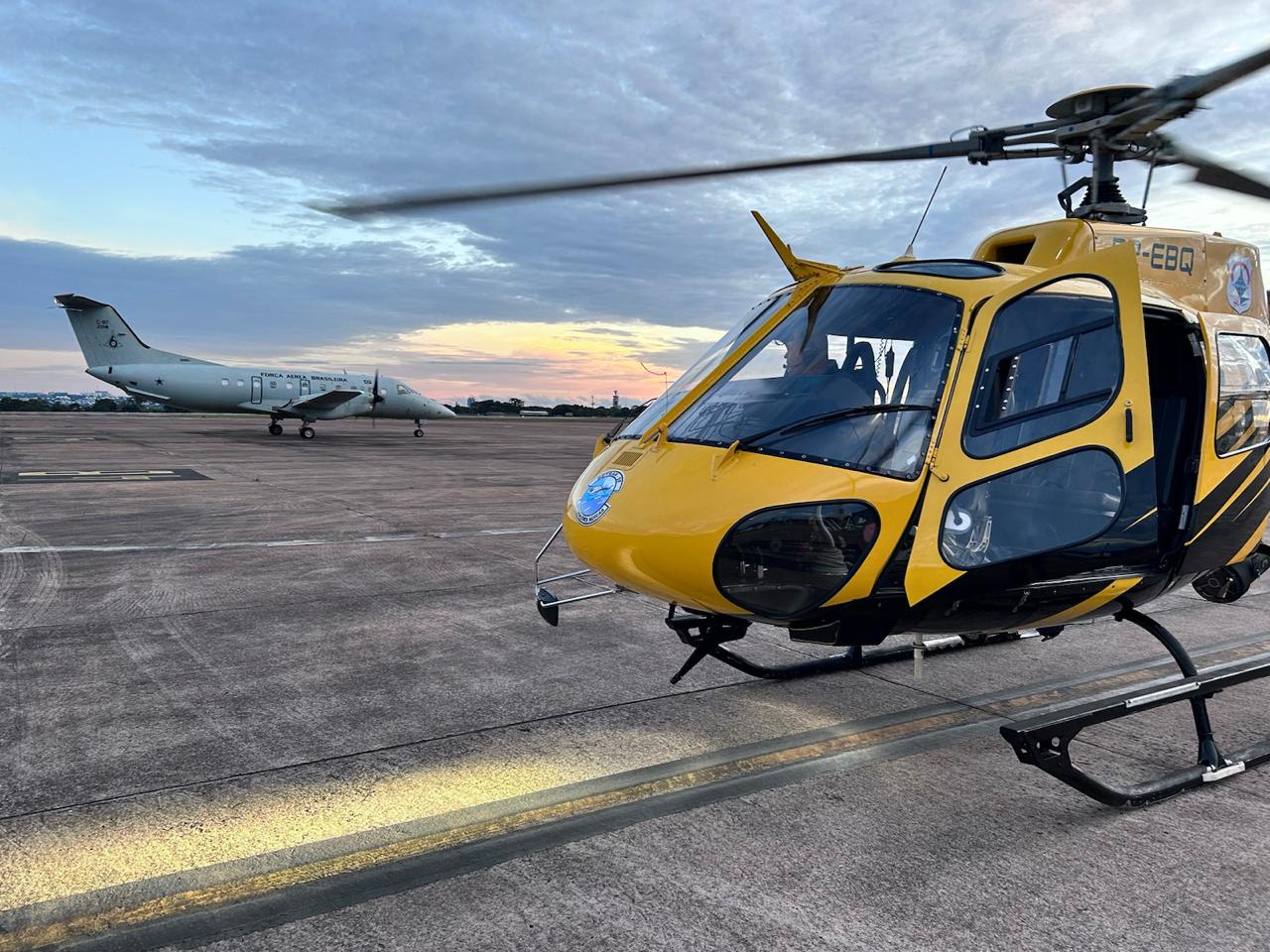 Coração vindo de Rio Verde chega ao ICTDF pelo helicóptero do Detran-DF