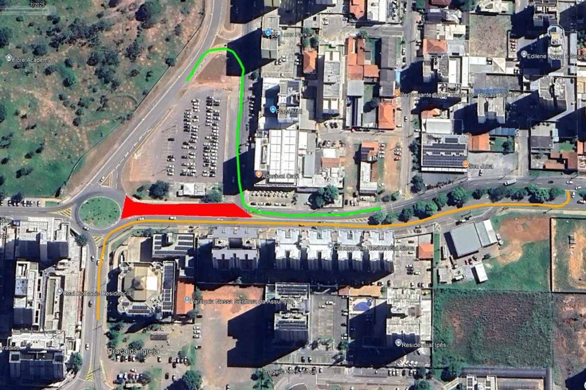 Acesso da terceira saída de Águas Claras receberá sinalização horizontal e vertical a partir de domingo (6)